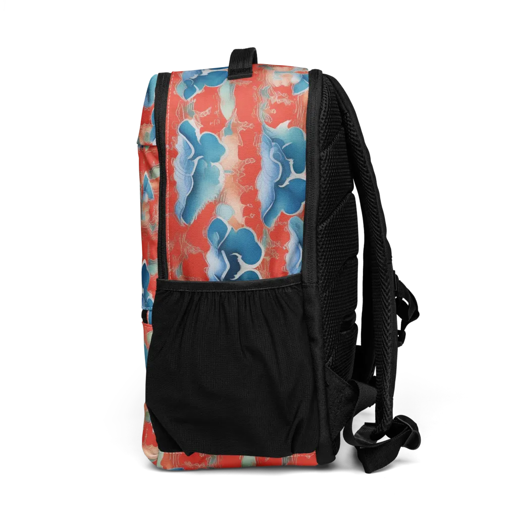 Vermilion Cloudscape on Utility Backpack — Left