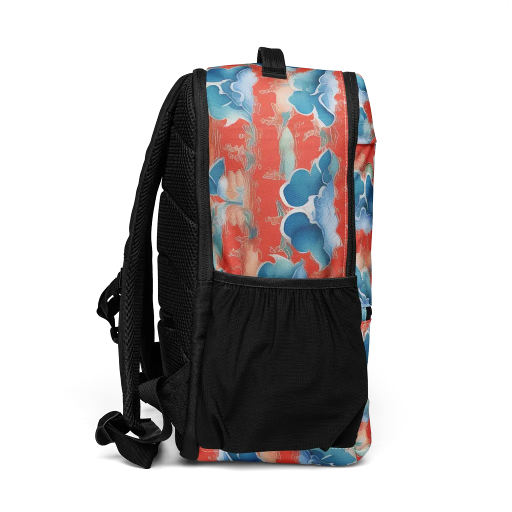 Vermilion Cloudscape on Utility Backpack — Right