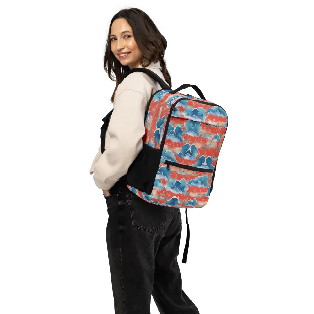 Vermilion Cloudscape on Utility Backpack — Back