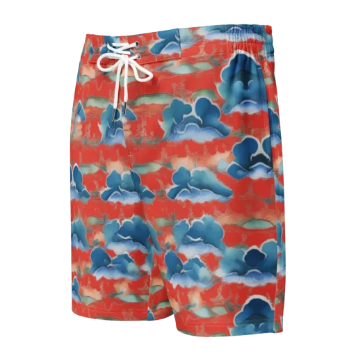Vermilion Cloudscape on a Men's Board Shorts