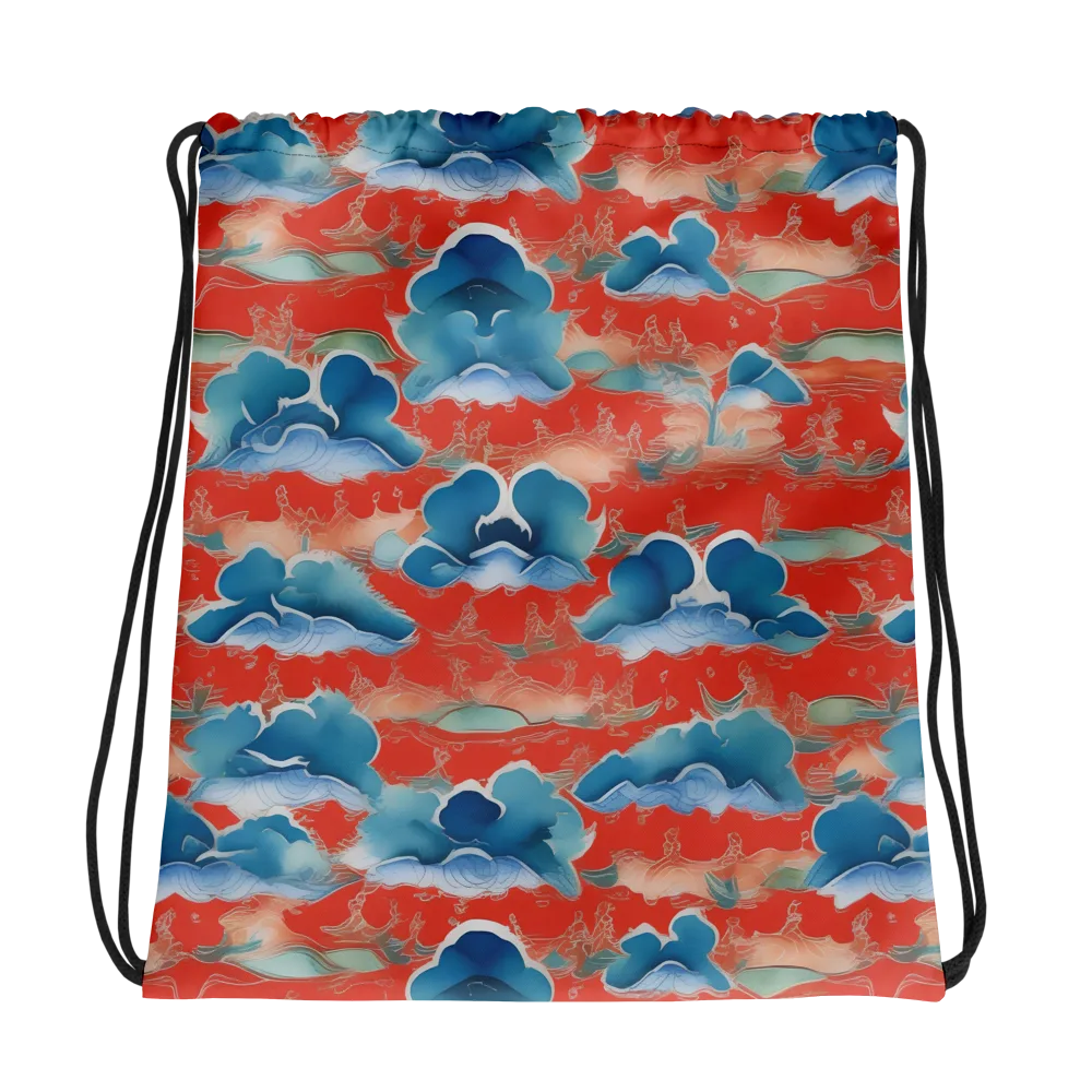 Vermilion Cloudscape on Drawstring Bag — Photo