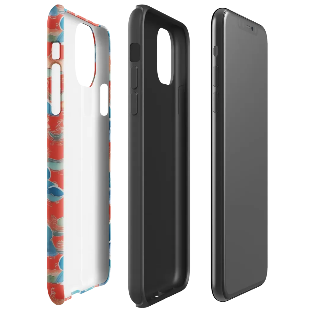 Vermilion Cloudscape on Tough Case for iPhone® — Right