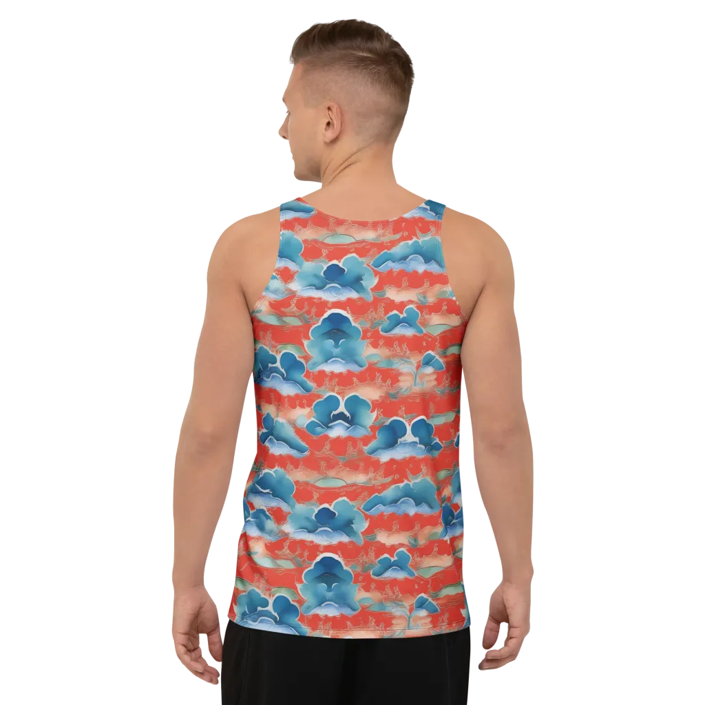 Vermilion Cloudscape on Men's Tank Top — Back