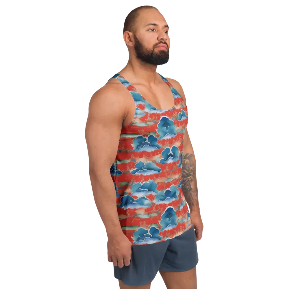 Vermilion Cloudscape on Men's Tank Top — Right Front