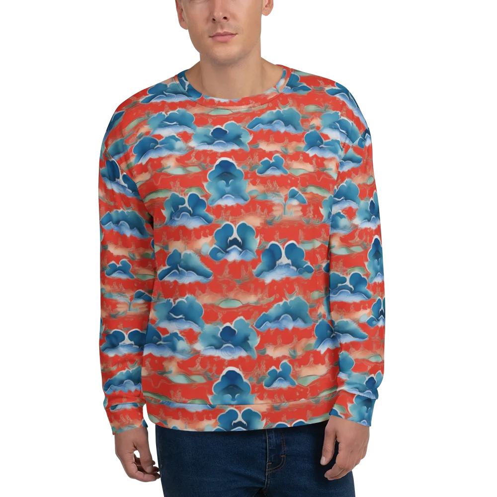Vermilion Cloudscape on Sweatshirt — Front