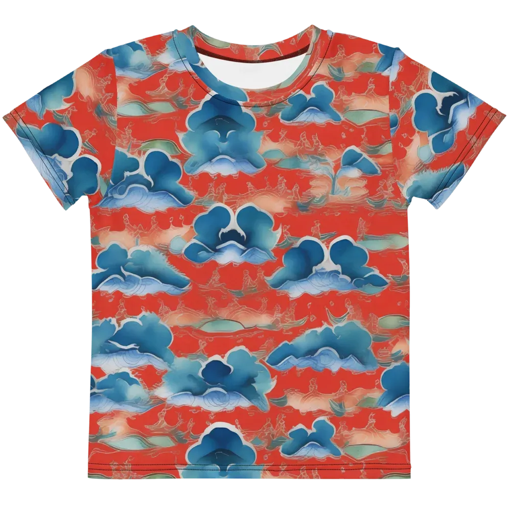 Vermilion Cloudscape on Kids Crew Neck T-Shirt — Front