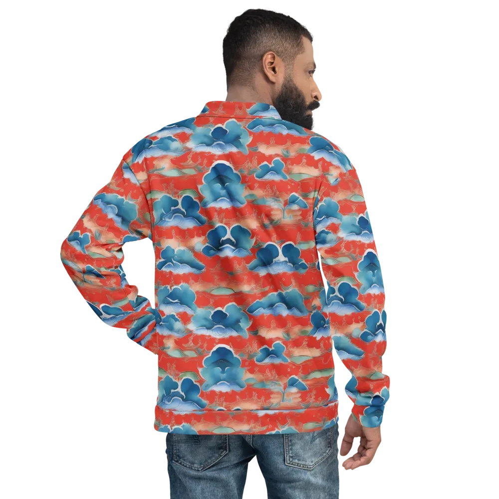 Vermilion Cloudscape on Bomber Jacket — Back