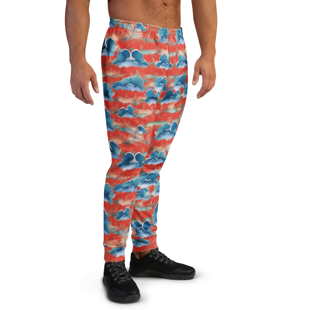Vermilion Cloudscape on Men's Joggers — Right