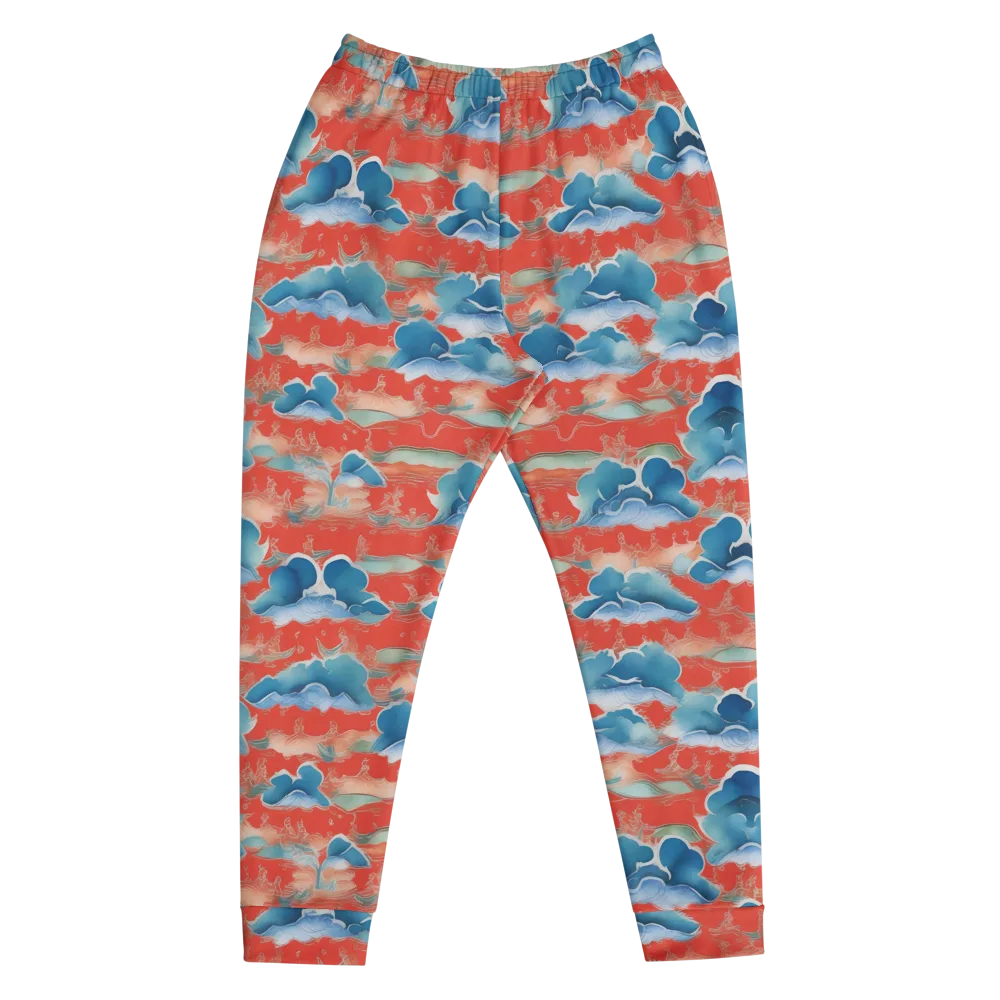 Vermilion Cloudscape on Men's Joggers — Front