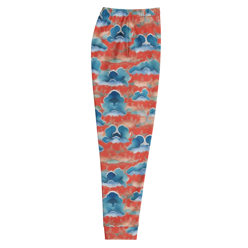 Vermilion Cloudscape on Men's Joggers — Right