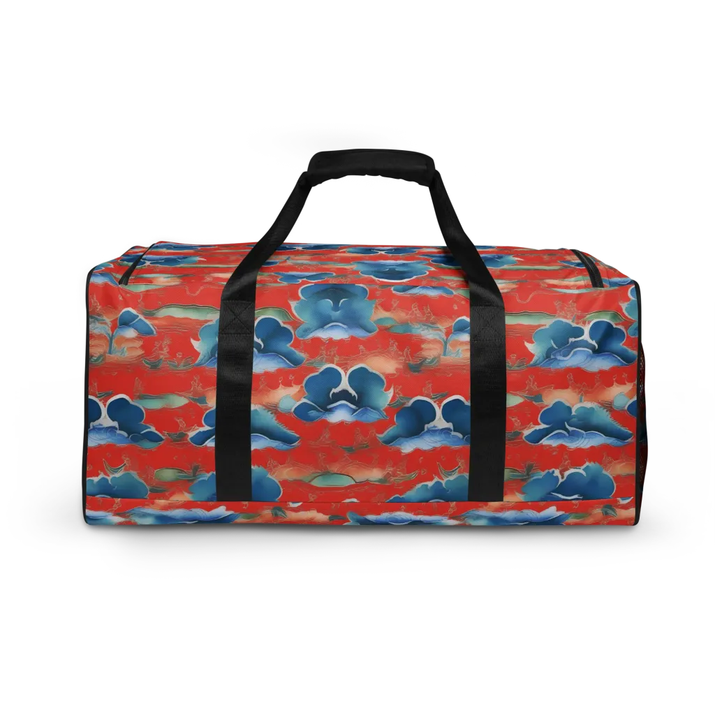 Vermilion Cloudscape on Duffle Bag — Back