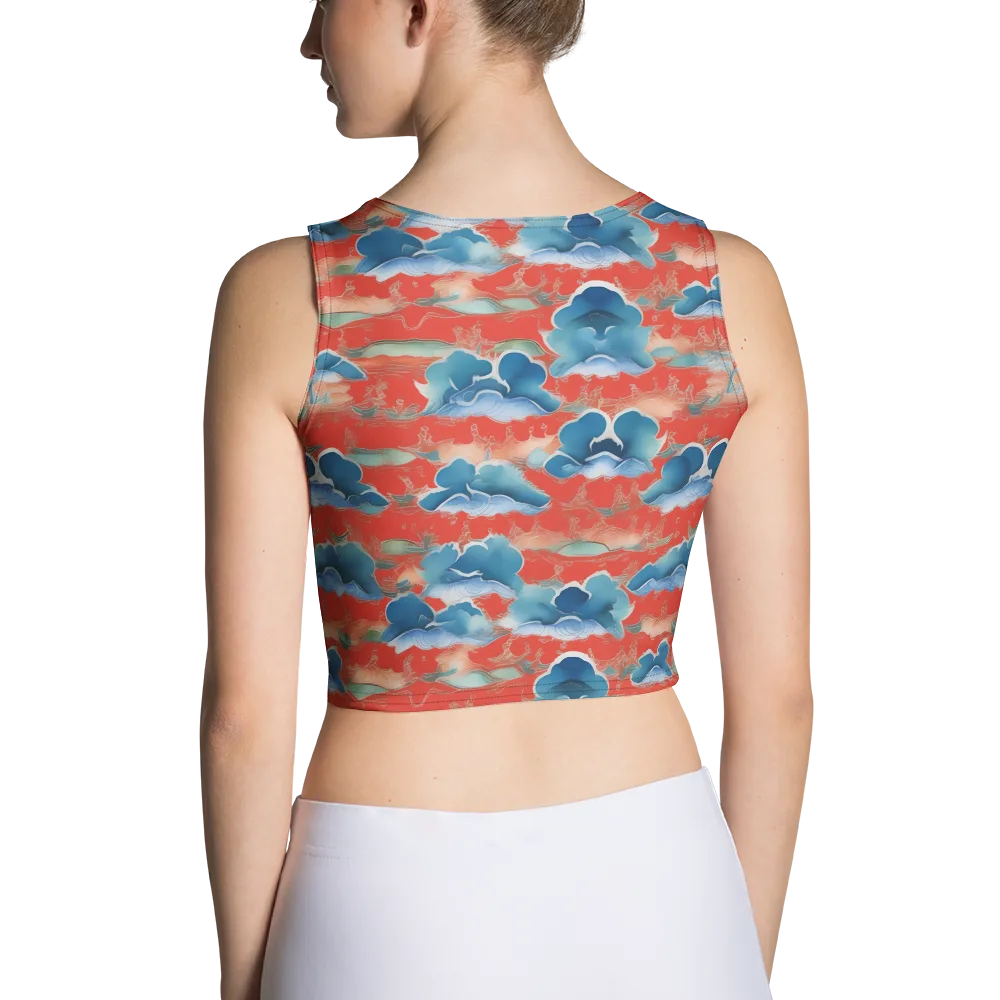 Vermilion Cloudscape on Crop Top — Back