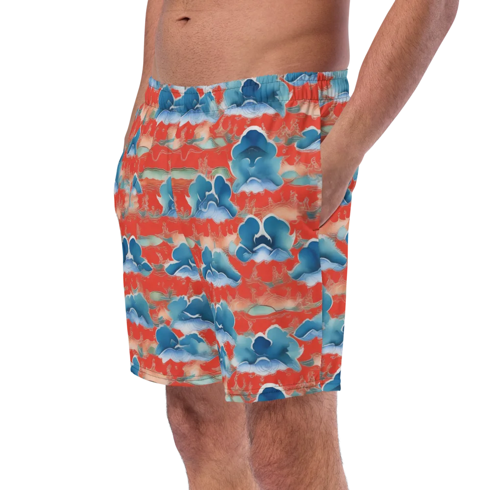 Vermilion Cloudscape on Swim Trunks — Left Front