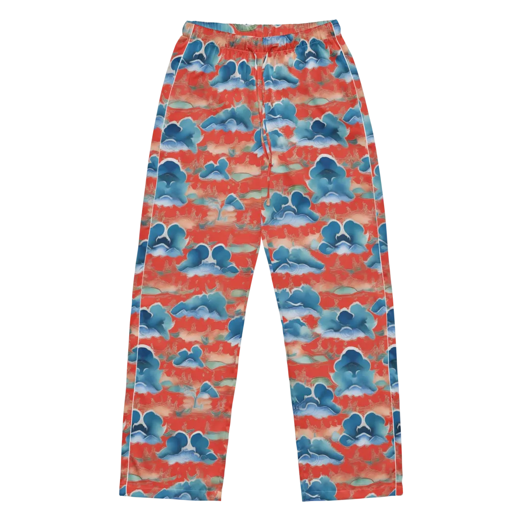 Vermilion Cloudscape on Women's Pajama Pants — Front
