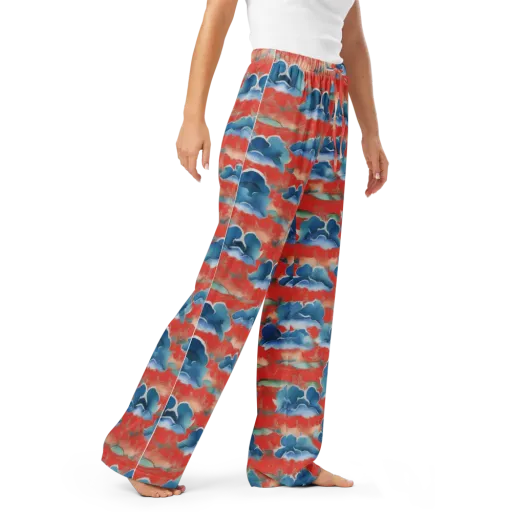 Vermilion Cloudscape on a Women's Pajama Pants