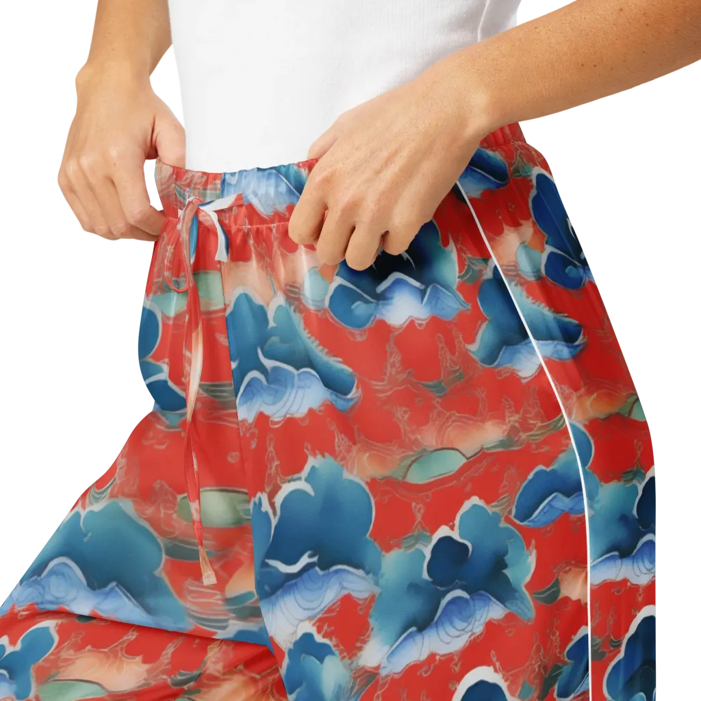 Vermilion Cloudscape on Women's Pajama Pants — Product details