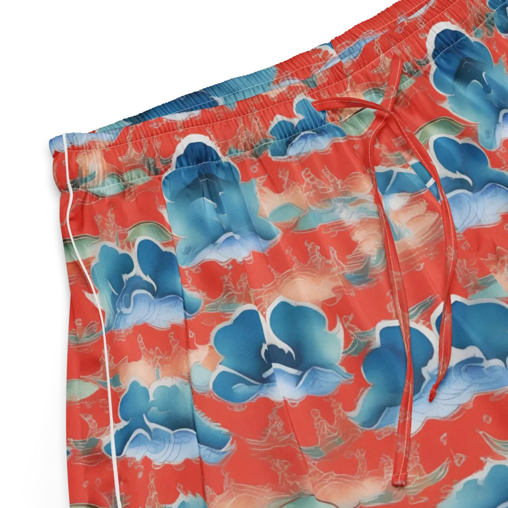 Vermilion Cloudscape on Women's Pajama Shorts — Product details