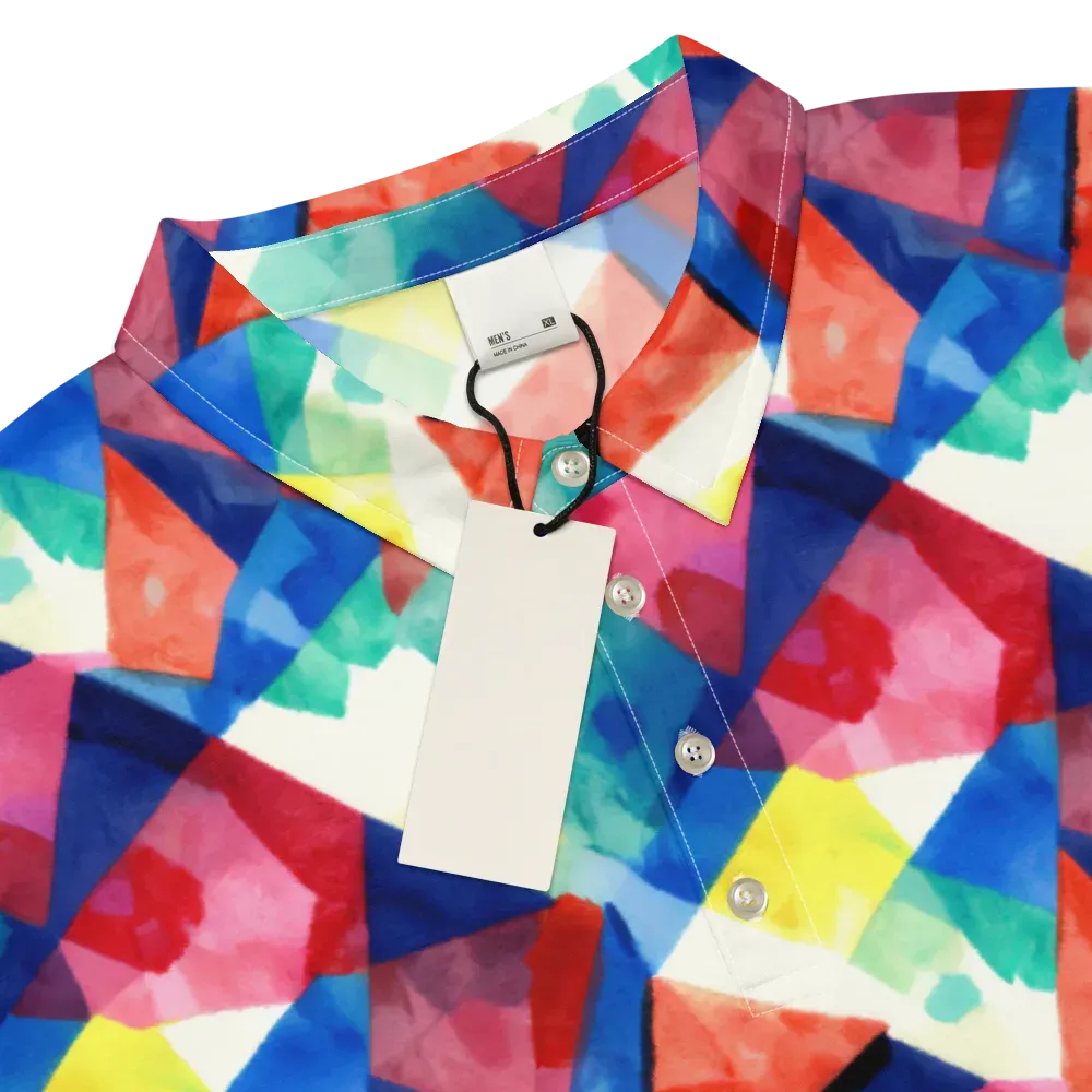Chromatic Collage on Men's Slim Fit Polo Shirt — Product details