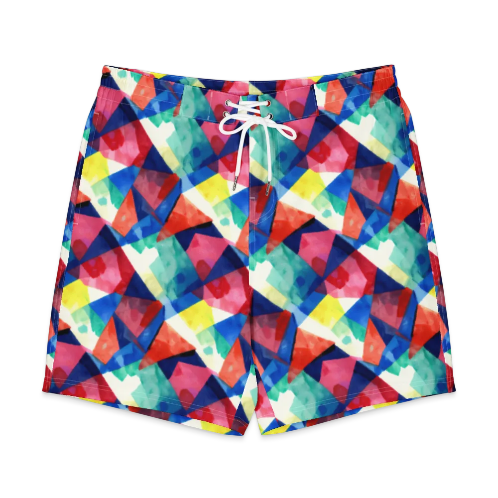 Chromatic Collage on Men's Board Shorts — Front