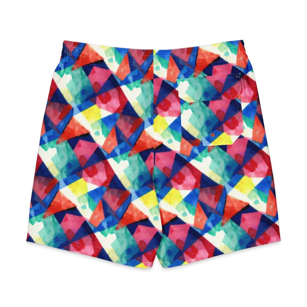 Chromatic Collage on Men's Board Shorts — Back