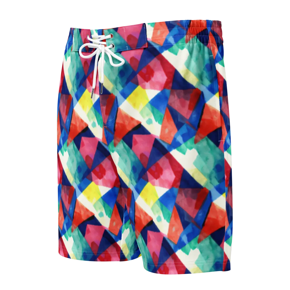 Chromatic Collage on Men's Board Shorts — Front