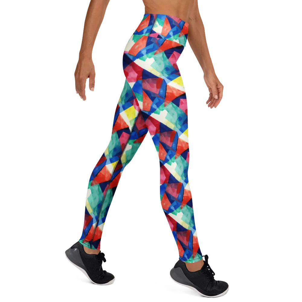 Chromatic Collage on Yoga Leggings — Right