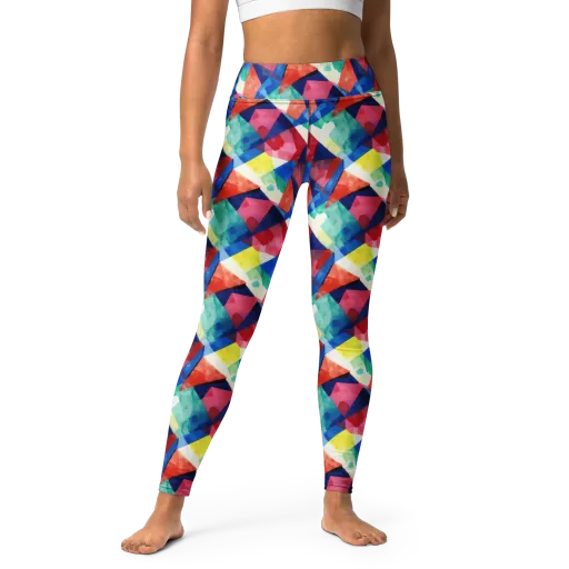 Chromatic Collage on a Yoga Leggings