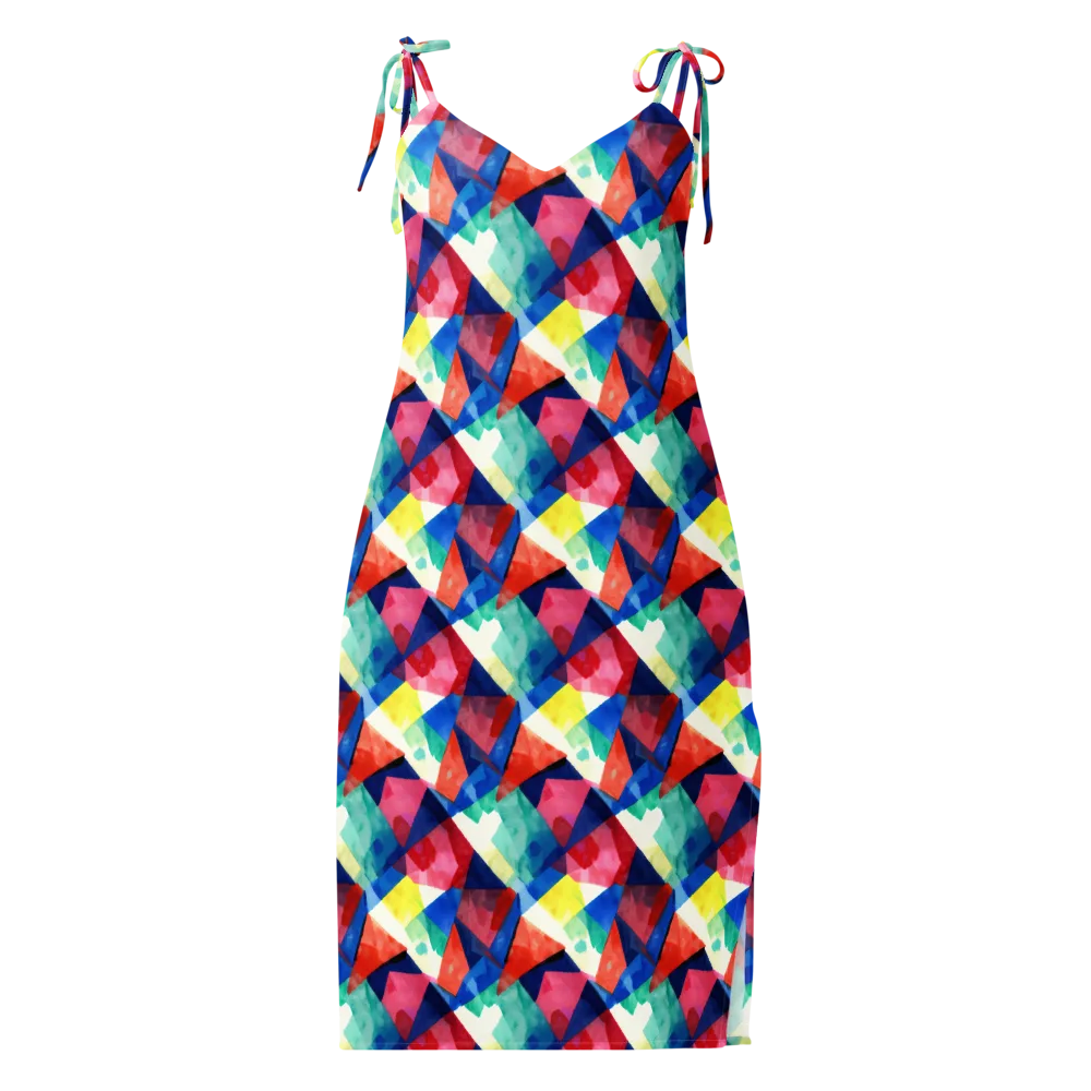 Chromatic Collage on Slip Dress — Front
