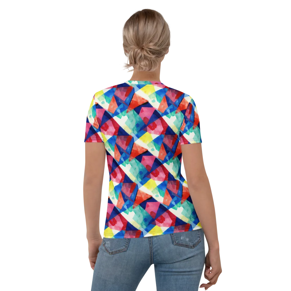 Chromatic Collage on Women's Crew Neck T-Shirt — Back