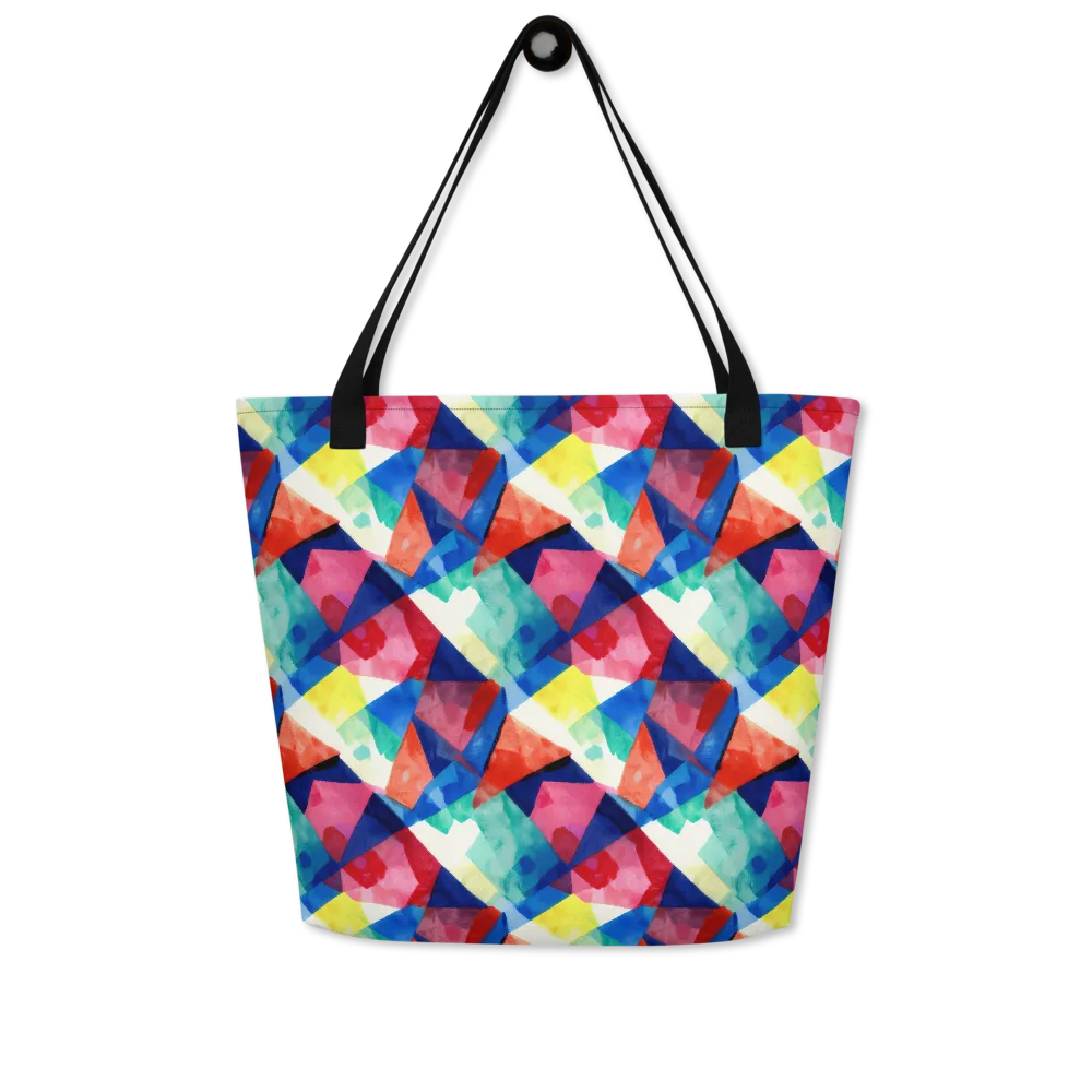 Chromatic Collage on Large Tote Bag W/ Pocket — Front