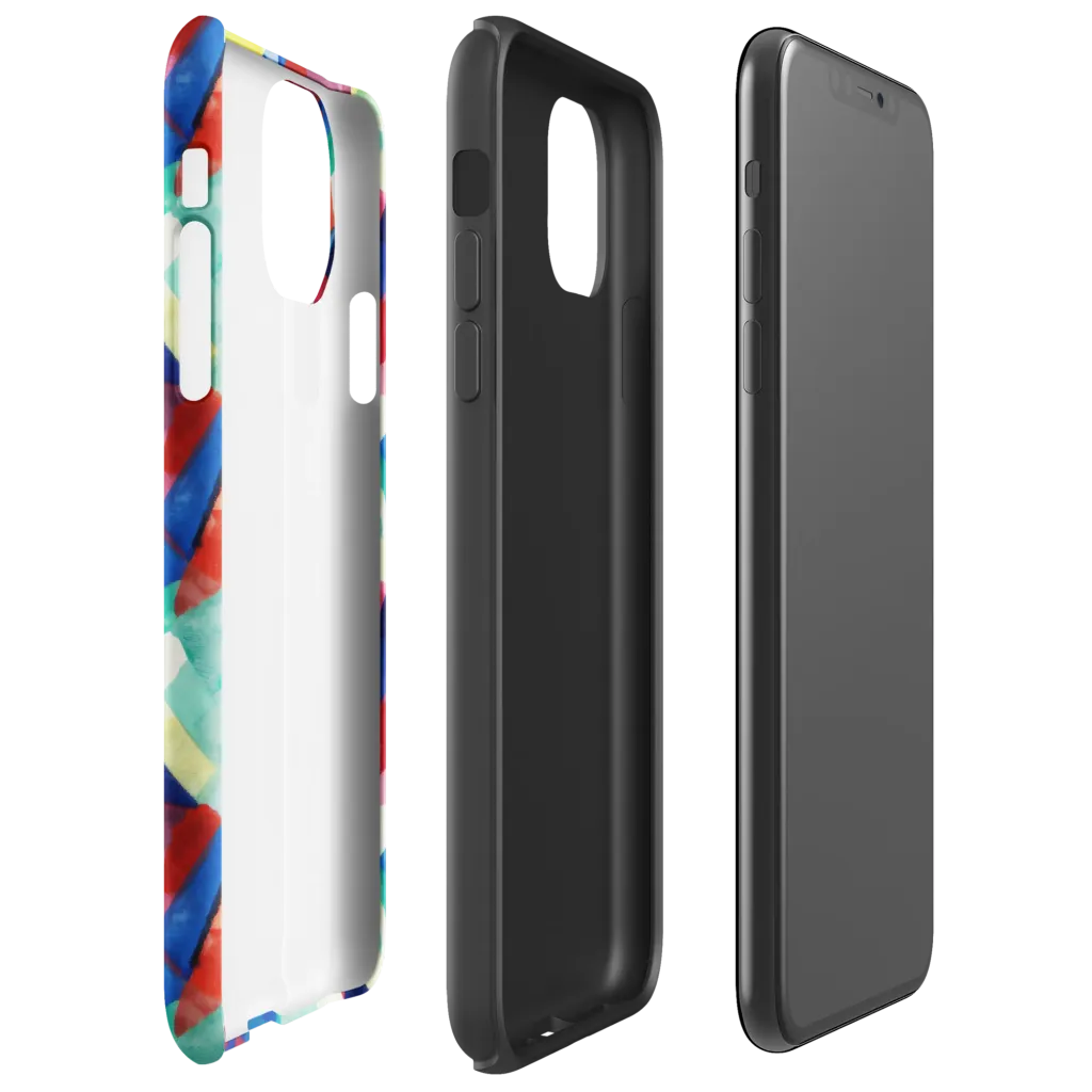 Chromatic Collage on Tough Case for iPhone® — Right