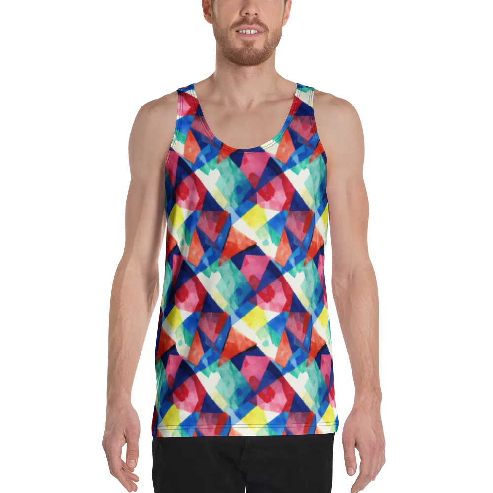 Chromatic Collage on Men's Tank Top — Front