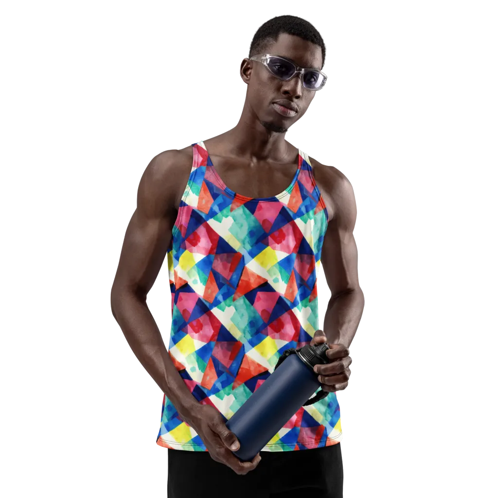 Chromatic Collage on Men's Tank Top — Front