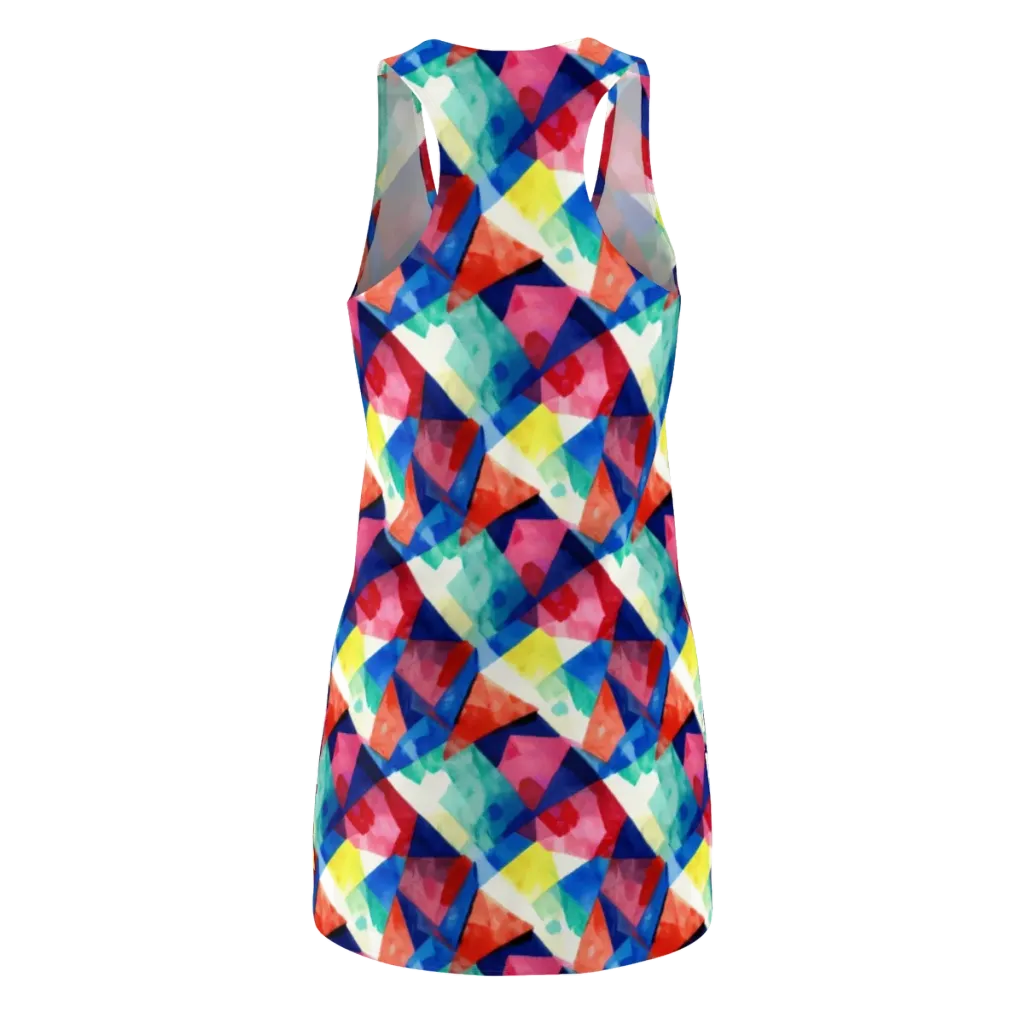 Chromatic Collage on Racerback Dress — Back