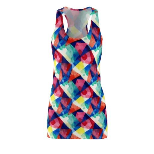 Chromatic Collage on a Racerback Dress