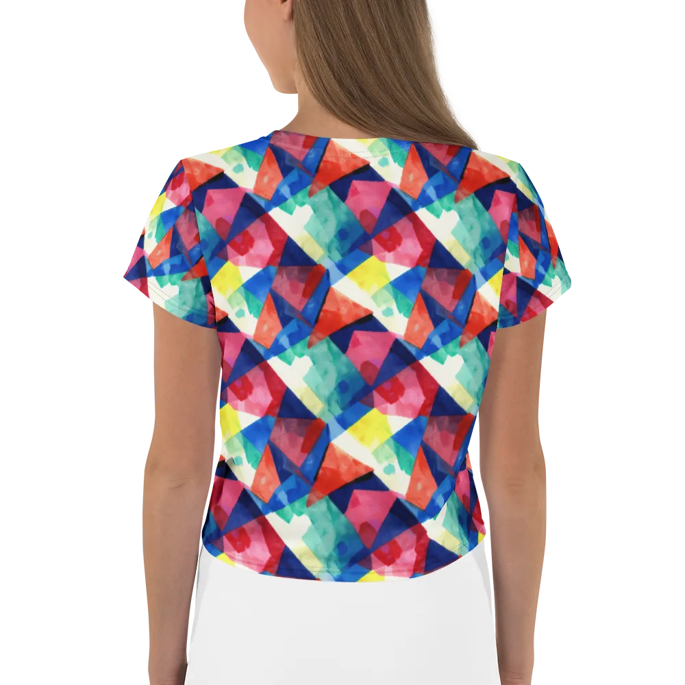 Chromatic Collage on Crop Tee — Back