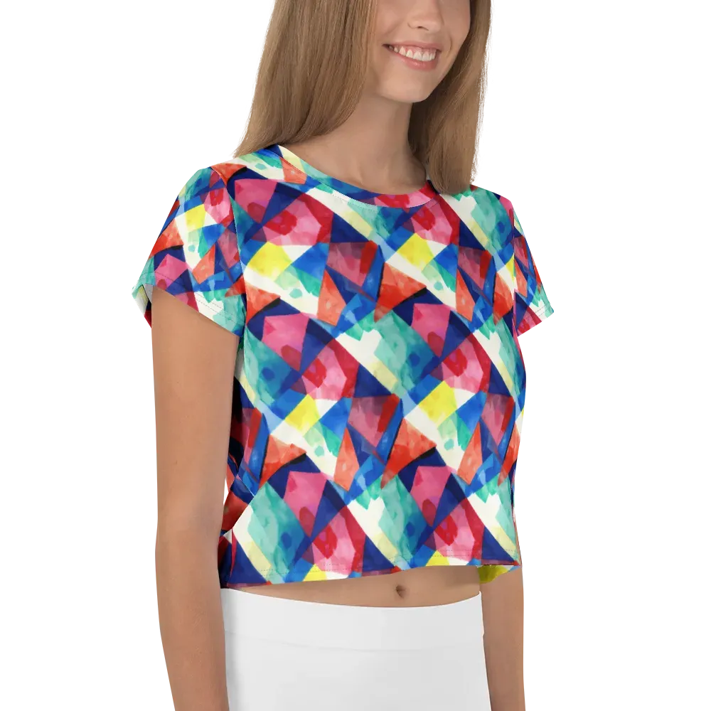 Chromatic Collage on Crop Tee — Right