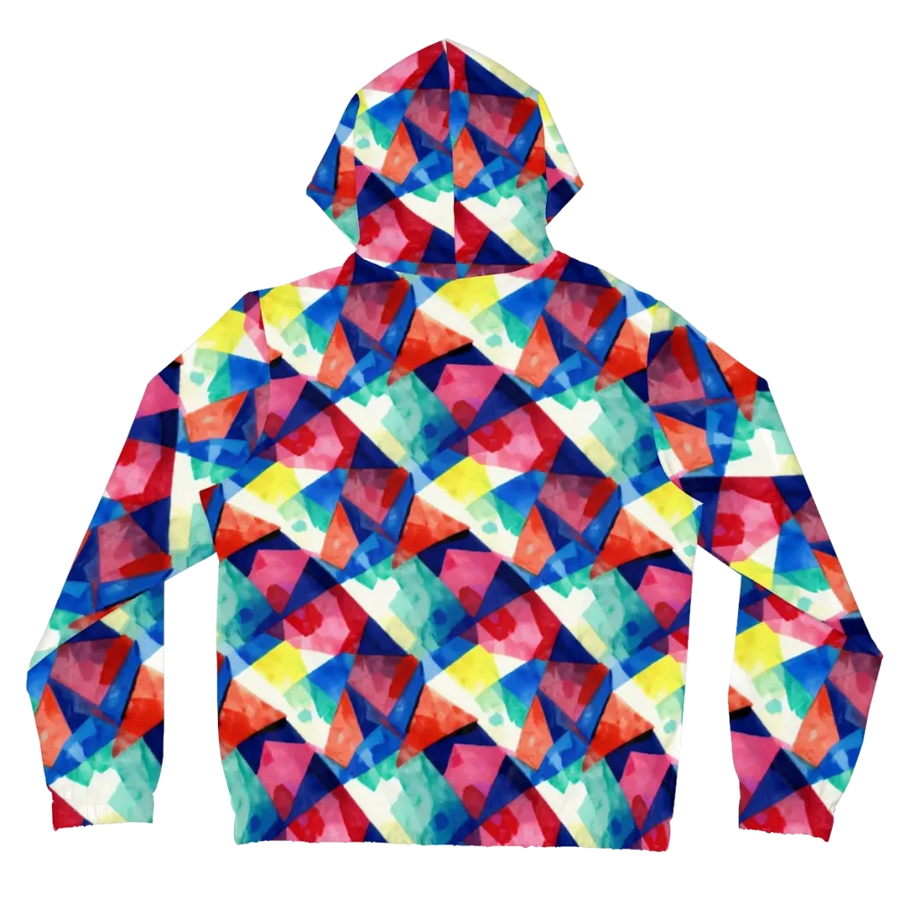 Chromatic Collage on Women's Full-Zip Hoodie — Back