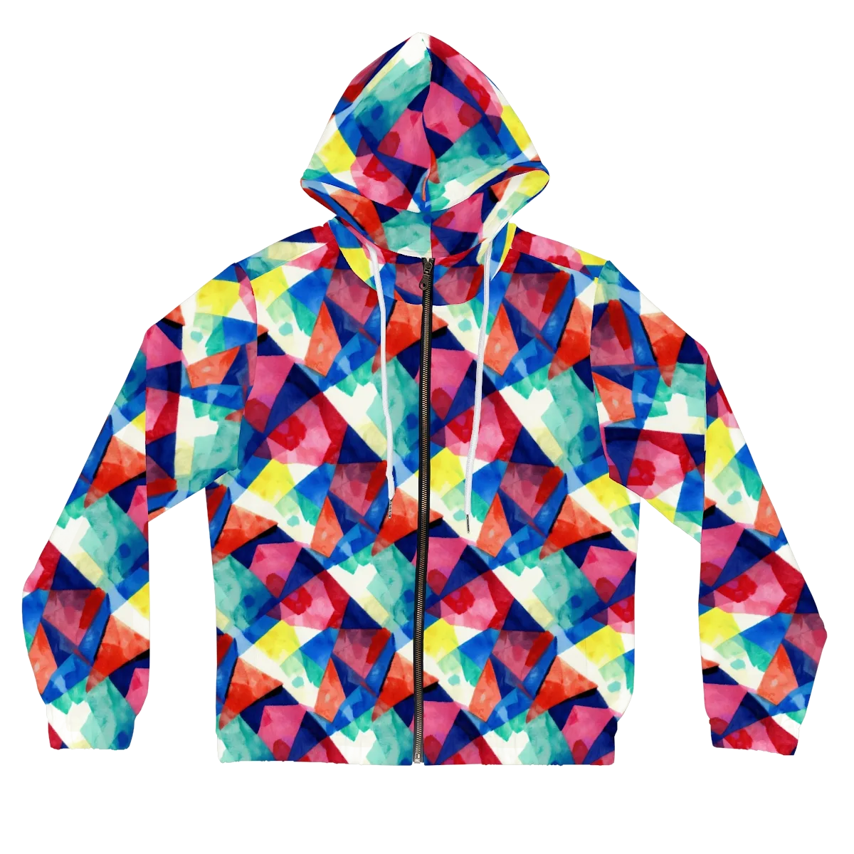 Chromatic Collage on Women's Full-Zip Hoodie — Front