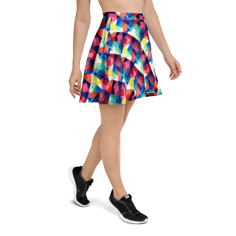 Chromatic Collage on Skater Skirt — Right