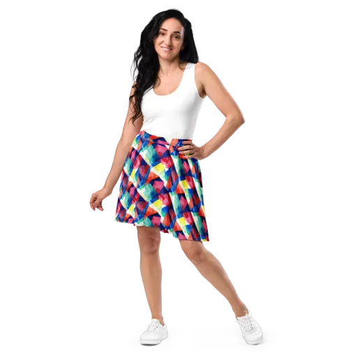 Chromatic Collage on a Skater Skirt