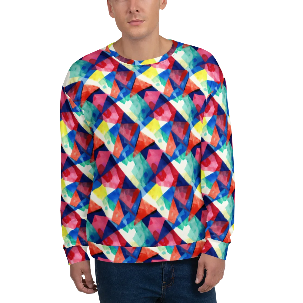 Chromatic Collage on Sweatshirt — Front
