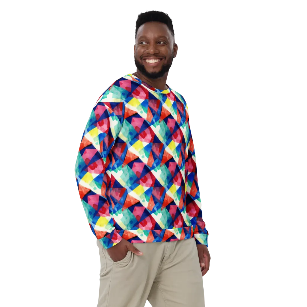 Chromatic Collage on Sweatshirt — Front