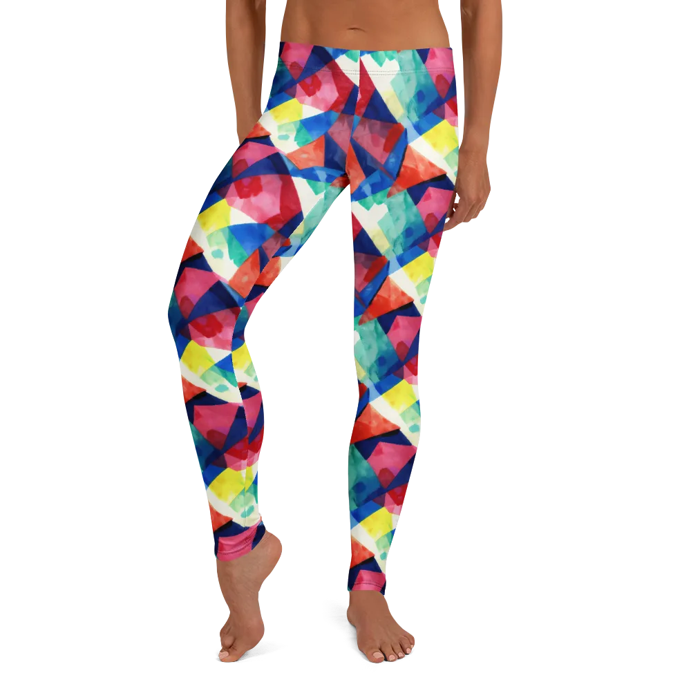 Chromatic Collage on Leggings — Front