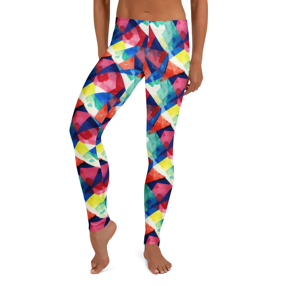 Chromatic Collage on Leggings — Front