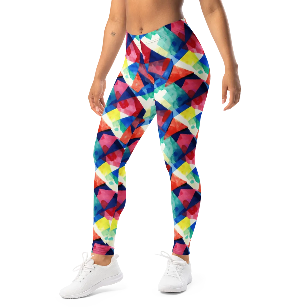 Chromatic Collage on Leggings — Left Front