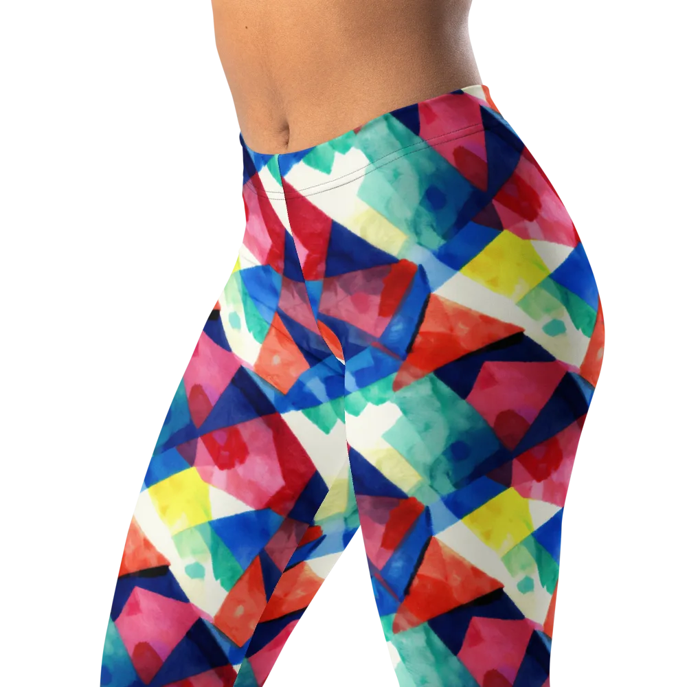 Chromatic Collage on Leggings — Left Front