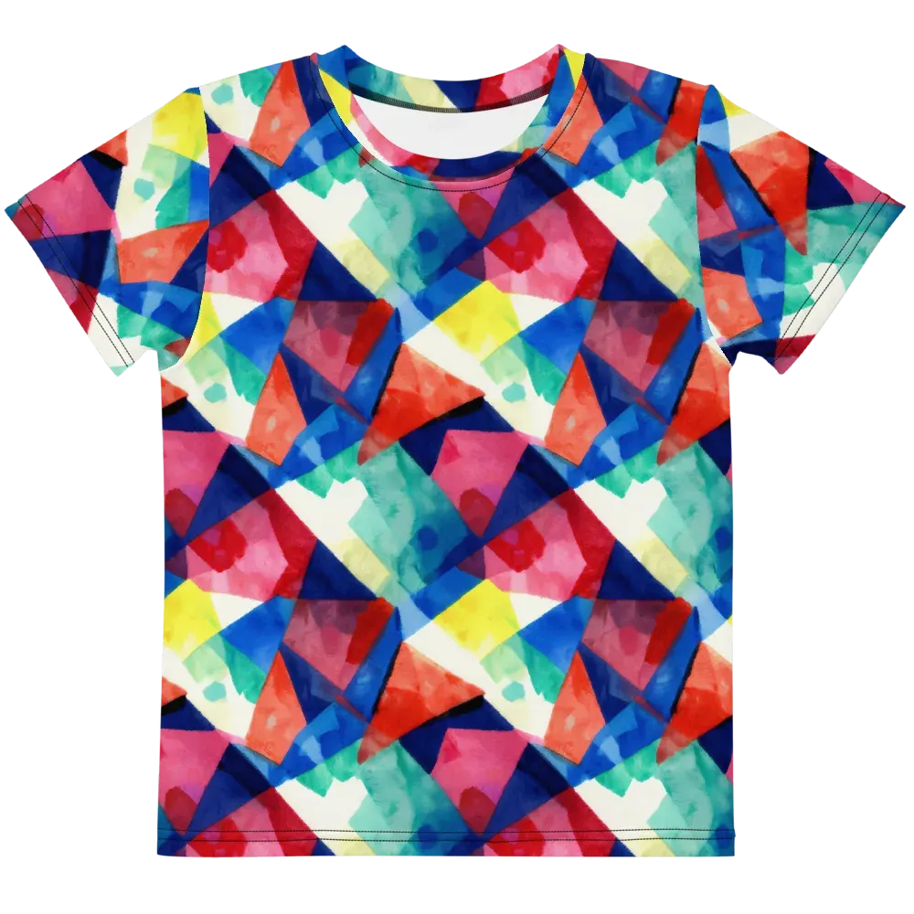 Chromatic Collage on Kids Crew Neck T-Shirt — Front