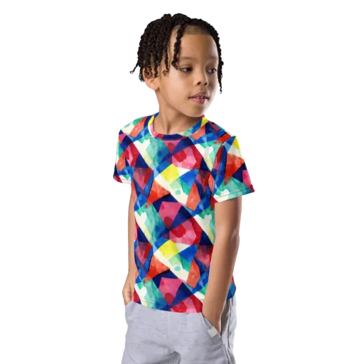 Chromatic Collage on a Kids Crew Neck T-Shirt