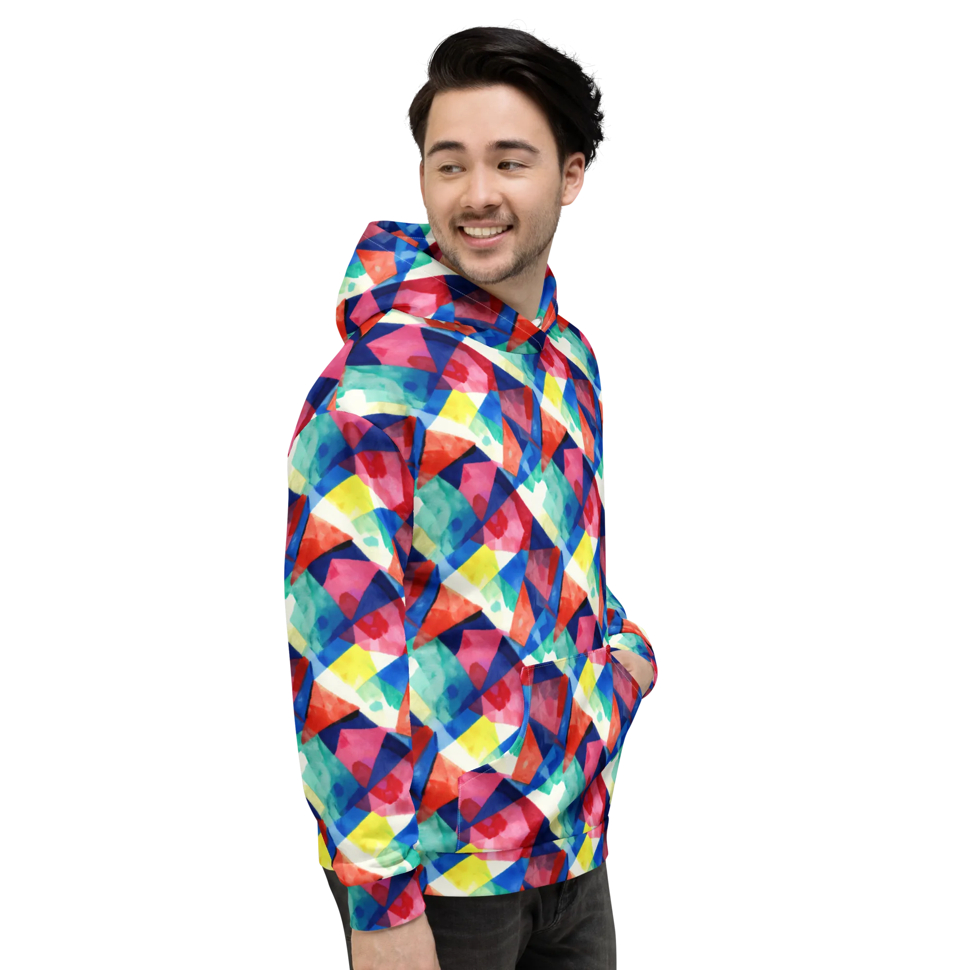 Chromatic Collage on Hoodie — Right